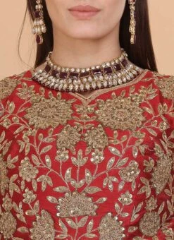 Maroon Raw Silk Resham N Stones Work Umbrella Lehenga Choli With Dupatta Wedding Wear -C Bazaar Shop Maroon Raw Silk Resham N Stones Work Umbrella Lehenga Choli With Dupatta GHMCBL218 rrc1