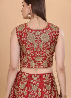 Maroon Raw Silk Resham N Stones Work Umbrella Lehenga Choli With Dupatta Wedding Wear -C Bazaar Shop Maroon Raw Silk Resham N Stones Work Umbrella Lehenga Choli With Dupatta GHMCBL218 rrc2