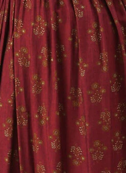 Maroon Rayon Printed Strap Neckline Dress After Six Wear -C Bazaar Shop Maroon Rayon Printed Strap Neckline Dress DRBS02204728 rrc4