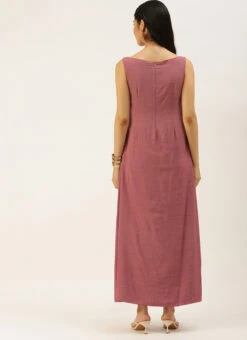 Maroon Sequins Embroidered Dress After Six Wear -C Bazaar Shop Maroon Sequins Embroidered Dress DRBS02206274 b