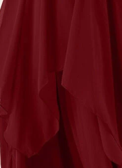 Maroon Sequins Handkerchief Gown Festive Wear -C Bazaar Shop Maroon Sequins Handkerchief Gown IWBS02303624 rrc3