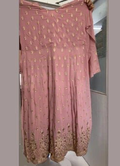 Mauve Embroidered Anarkali Lehenga Party Wear -C Bazaar Shop Mauve Embroidered Anarkali Lehenga GHSCC59006 b