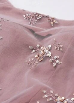 Mauve Embroidered Net Cape Style Gown Party Wear 12 Mauve Embroidered Net Cape Style Gown Party Wear -C Bazaar Shop Mauve Embroidered Net Cape Style Gown IWBS02007370 rrc1