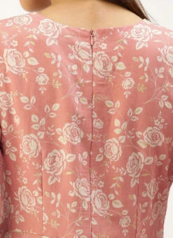 Mauve Modal Silk Fit And Flare Dress After Six Wear -C Bazaar Shop Mauve Modal Silk Fit And Flare Dress DRBS02203485 rrc2