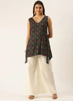 Mauve N Off White Cotton Kurta Set After Six Wear -C Bazaar Shop Mauve N Off White Cotton Kurta Set KSBS02111114 u