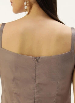 Mauve Net Embroidered Kaftan Style Gown Party Wear -C Bazaar Shop Mauve Net Embroidered Kaftan Style Gown IWBS02205988 rrc2