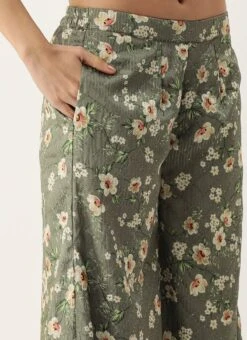 Dupatta From Mehndi Green Georgette Printed Palazzo Suit After Six Wear -C Bazaar Shop Mehndi Green Georgette Printed Palazzo Suit SLBS02211252 rrc2 2