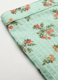 Bottom From Mint Green Digital Printed Embroidered Co Ords Set After Six Wear -C Bazaar Shop Mint Green Digital Printed Embroidered Co Ords Set IWBS02211226 rrc3