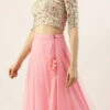 Skirt From Mint Green Embroidered N Peach Net Lehenga After Six Wear
