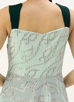 Mint Green Georgette Sequins Embroidered Strap Gown Festive Wear -C Bazaar Shop Mint Green Georgette Sequins Embroidered Strap Gown IWBS02205934 rrc2