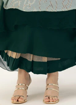 Mint Green Georgette Sequins Embroidered Strap Gown Festive Wear -C Bazaar Shop Mint Green Georgette Sequins Embroidered Strap Gown IWBS02205934 rrc4