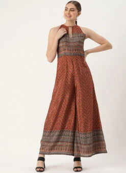 MultiColor Digital Print Jumpsuit Festive Wear 10 MultiColor Digital Print Jumpsuit Festive Wear -C Bazaar Shop MultiColor Digital Print Jumpsuit DRBS02306383 u