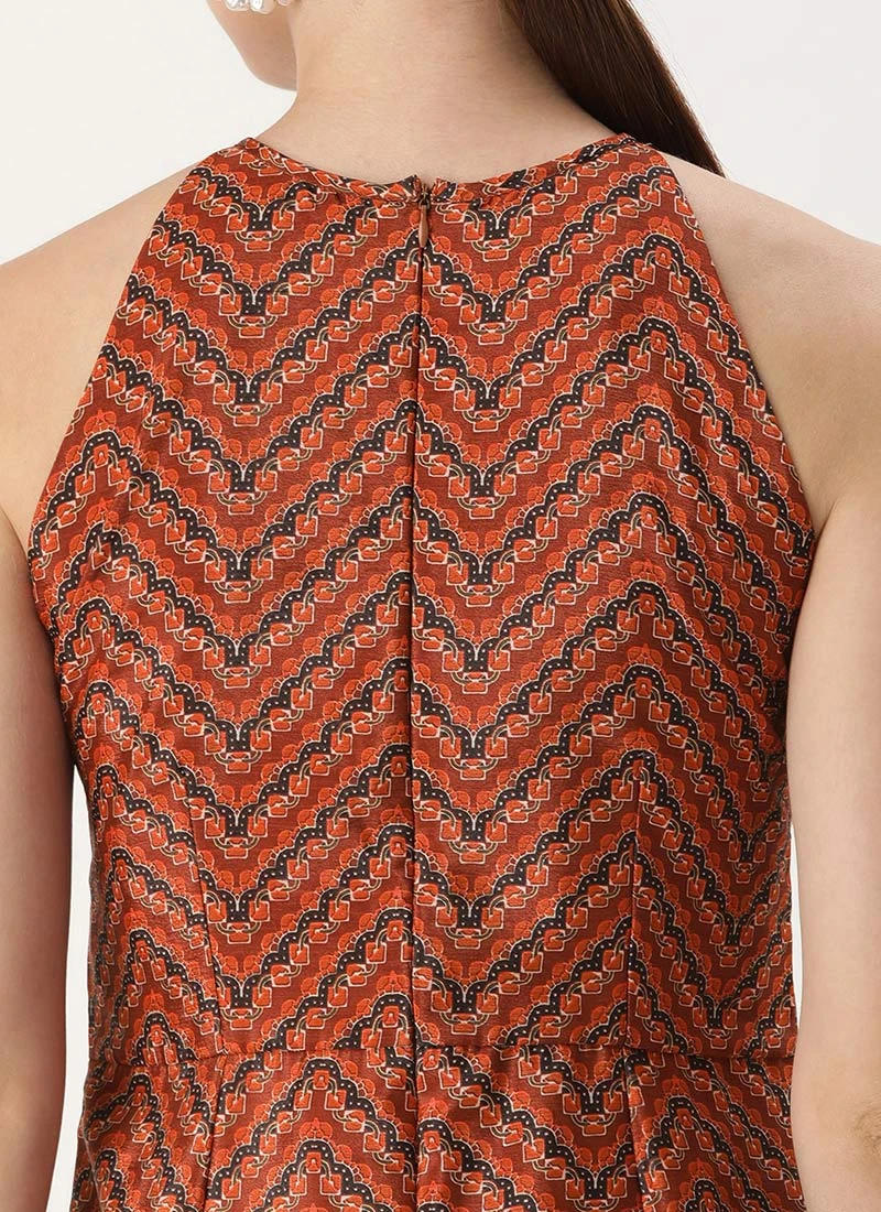 MultiColor Digital Print Jumpsuit Festive Wear 6 MultiColor Digital Print Jumpsuit Festive Wear - Image 6