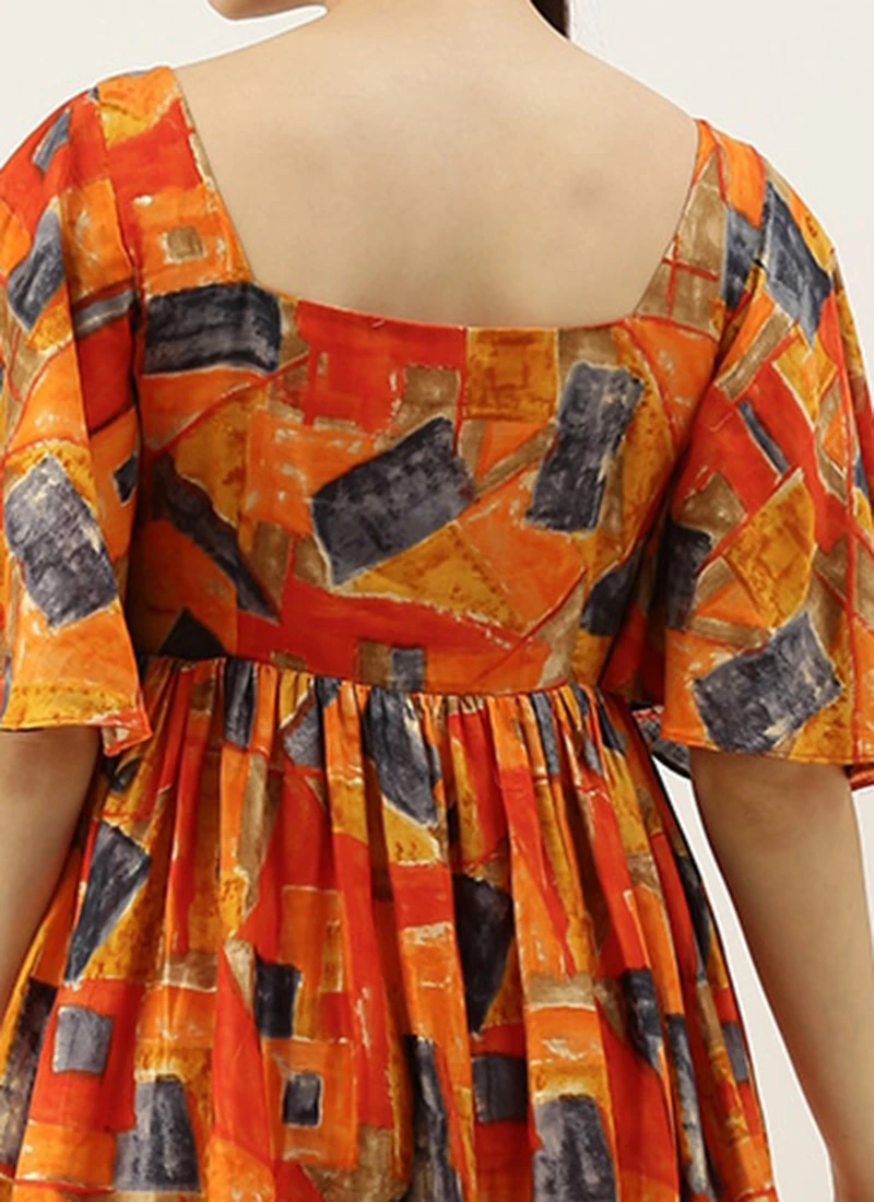 MultiColored Bell Sleeve Dress After Six Wear 6 MultiColored Bell Sleeve Dress After Six Wear - Image 6