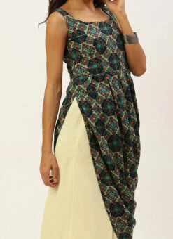 Multicolor N Off White Printed Kurta Set Festive Wear