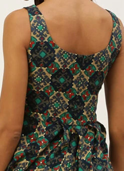 Multicolor N Off White Printed Kurta Set Festive Wear -C Bazaar Shop Multicolor N Off White Printed Kurta Set KSBS02207335 rrc2