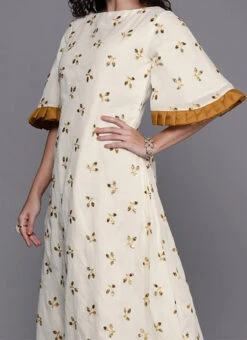 Multicolor Printed Cape Sleeves Salwar Set After Six Wear