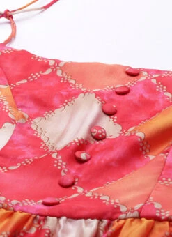 Multicolor Printed Gathered Style Midi Dress Festive Wear 12 Multicolor Printed Gathered Style Midi Dress Festive Wear -C Bazaar Shop Multicolor Printed Gathered Style Midi Dress DRBS02206161 rrc1