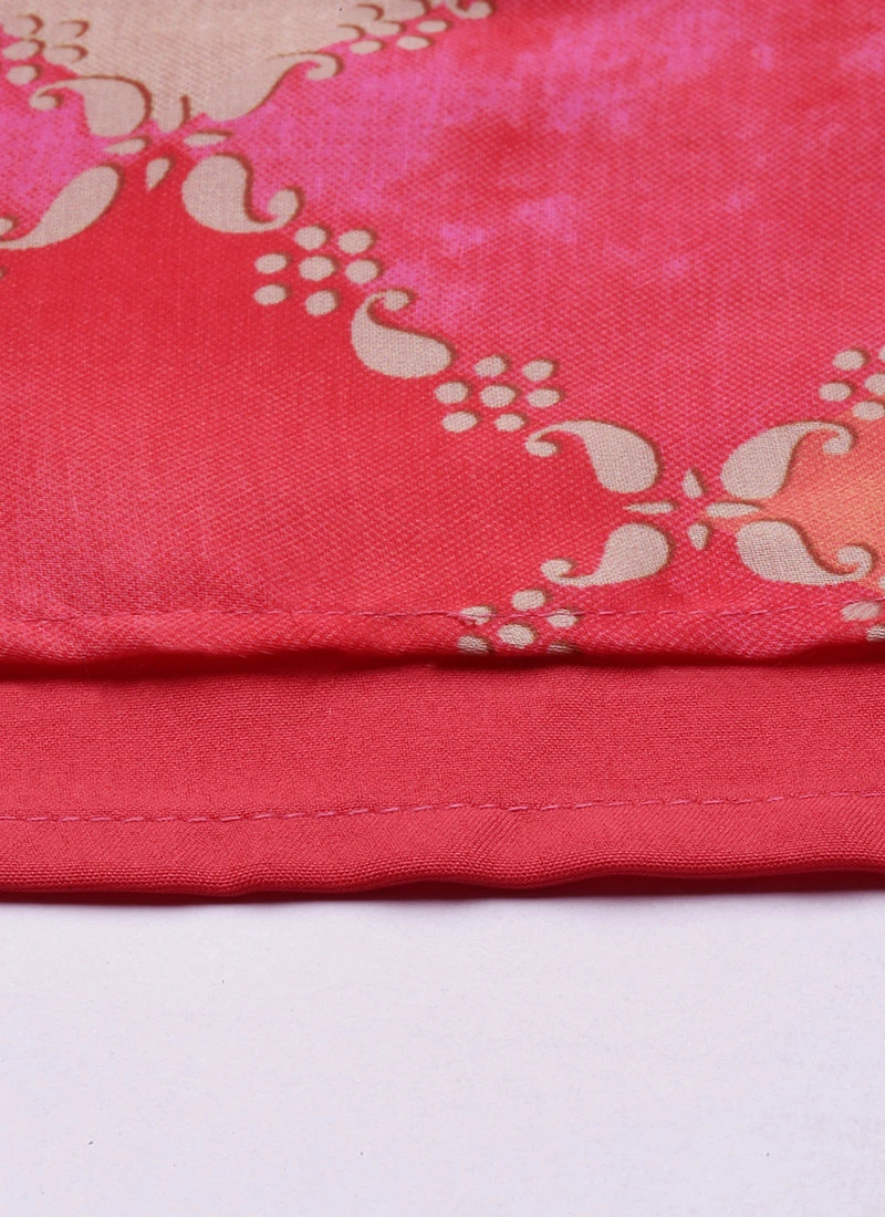 Multicolor Printed Gathered Style Midi Dress Festive Wear 8 Multicolor Printed Gathered Style Midi Dress Festive Wear - Image 8