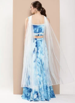 Dupatta From Multicolored Chinon Sharara Set After Six Wear 11 Dupatta From Multicolored Chinon Sharara Set After Six Wear -C Bazaar Shop Multicolored Chinon Sharara Set IWBS02302198 b