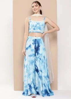 Dupatta From Multicolored Chinon Sharara Set After Six Wear 10 Dupatta From Multicolored Chinon Sharara Set After Six Wear -C Bazaar Shop Multicolored Chinon Sharara Set IWBS02302198 u