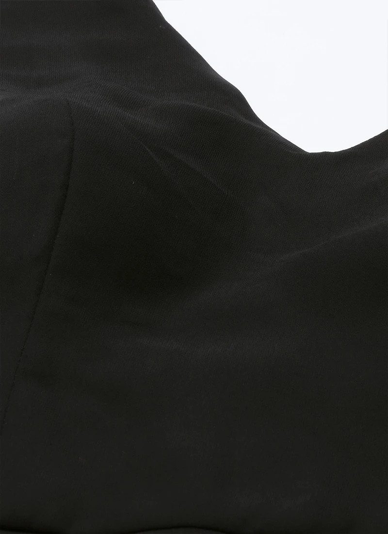 Multicolored Digital Print Organza Jacket N Black Dress Festive Wear 6 Multicolored Digital Print Organza Jacket N Black Dress Festive Wear - Image 6