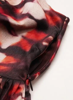 Multicolored Digital Printed Gathered Dress After Six Wear -C Bazaar Shop Multicolored Digital Printed Gathered Dress DRBS02110843 rrc3