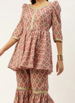 Top From Multicolored Digital Printed Georgette Co Ords Set After Six Wear