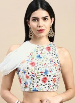 Multicolored Embroidered Blouse Wedding Wear -C Bazaar Shop Multicolored Embroidered Blouse BLBS02303845 u