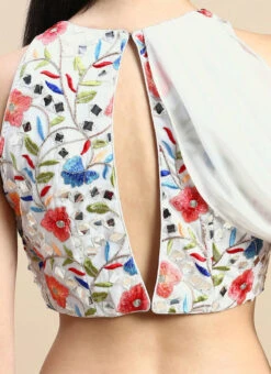 Multicolored Embroidered Blouse Wedding Wear -C Bazaar Shop Multicolored Embroidered Blouse BLBS02303845 rrc2