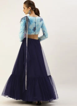 Multicolored Embroidered N Navy Blue Lehenga Festive Wear 11 Multicolored Embroidered N Navy Blue Lehenga Festive Wear -C Bazaar Shop Multicolored Embroidered N Navy Blue Lehenga GHBS02104215 b