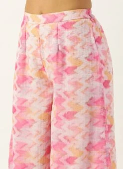 Bottom From Multicolored Georgette Co Ords Set After Six Wear -C Bazaar Shop Multicolored Georgette Co Ords Set IWBS02302393 rrc2 1