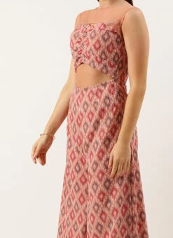 Multicolored Georgette Digital Printed Jumpsuit After Six Wear