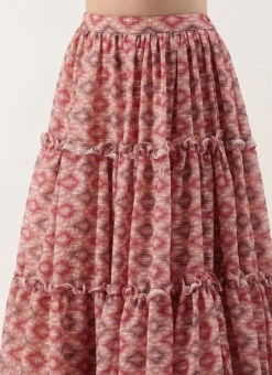 Dupatta From Multicolored Georgette Digital Printed Lehenga After Six Wear -C Bazaar Shop Multicolored Georgette Digital Printed Lehenga GHBS02301647 rrc2