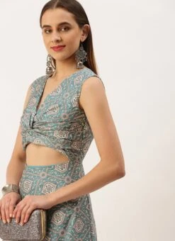 Multicolored Modal Digital Printed Dress Festive Wear After Six Wear -C Bazaar Shop Multicolored Modal Digital printed Dress DRBS02210955 rrc4