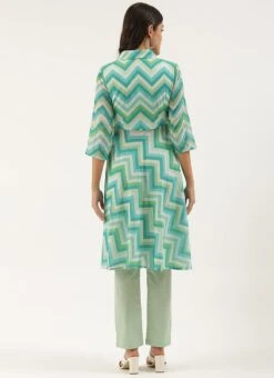 Multicolored N Green Printed Kurta Set Festive Wear 11 Multicolored N Green Printed Kurta Set Festive Wear -C Bazaar Shop Multicolored N Green Printed Kurta Set KSBS02205970 b