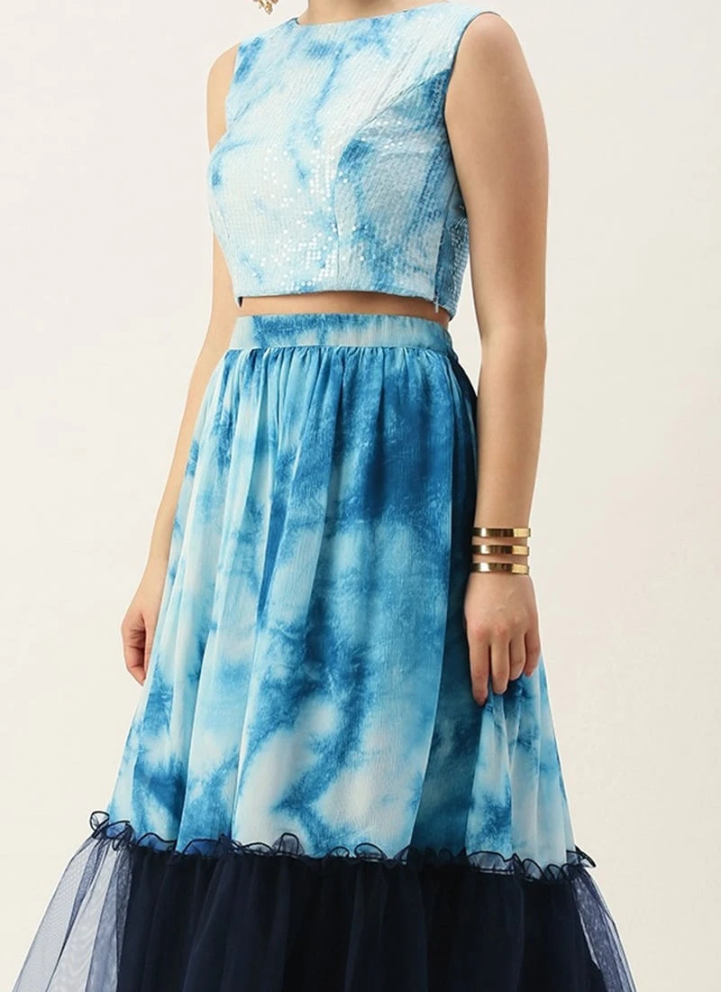 Multicolored Sequins Embroidered Lehenga Set Festive Wear 1 Multicolored Sequins Embroidered Lehenga Set Festive Wear