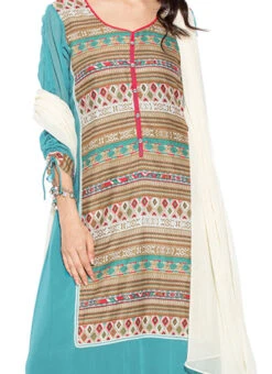 Multicolored Printed Anarkali Suit Leisure Wear