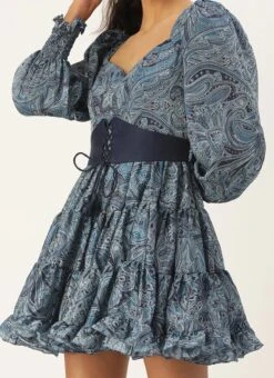 Multicolored Printed Chinon Dress After Six Wear