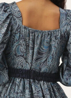 Multicolored Printed Chinon Dress After Six Wear -C Bazaar Shop Multicolored Printed Chinon Dress DRBS02306334 rrc2