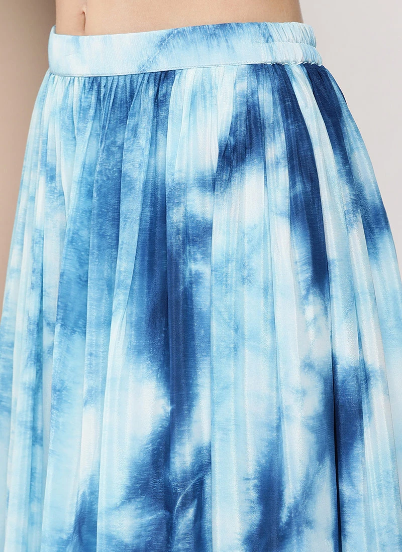 Skirt From Multicolored Tie Dye Chinon Lehenga Set After Six Wear 7 Skirt From Multicolored Tie Dye Chinon Lehenga Set After Six Wear - Image 7