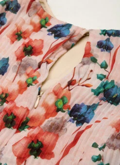 Multicoloured Georgette Pleated Dress After Six Wear Party Wear -C Bazaar Shop Multicoloured Georgette Pleated Dress DRBS02211036 rrc1