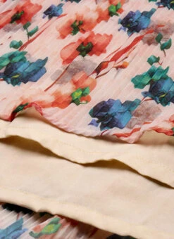 Multicoloured Georgette Pleated Dress After Six Wear Party Wear -C Bazaar Shop Multicoloured Georgette Pleated Dress DRBS02211036 rrc3