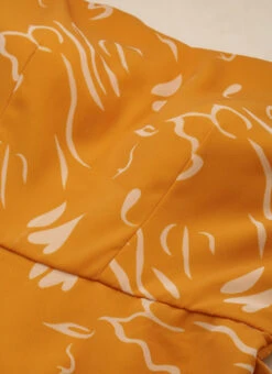 Mustard Digital Print Georgette Maxi Dress After Six Wear -C Bazaar Shop Mustard Digital Print Georgette Maxi Dress DRBS02301953 rrc1