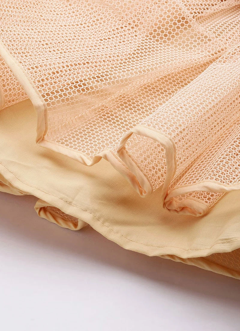 Mustard Embroidered Dupatta Draped Style Gown Wedding Wear 8 Mustard Embroidered Dupatta Draped Style Gown Wedding Wear - Image 8