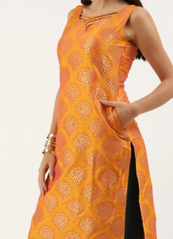 Mustard Kurta N Green Palazzo Set Wedding Wear