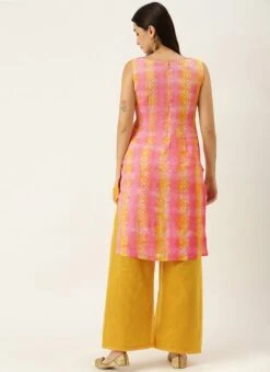 Mustard N Multicolored Embroidered Kurta Set After Six Wear 11 Mustard N Multicolored Embroidered Kurta Set After Six Wear -C Bazaar Shop Mustard N Multicolored Embroidered Kurta Set KSBS02110839 b