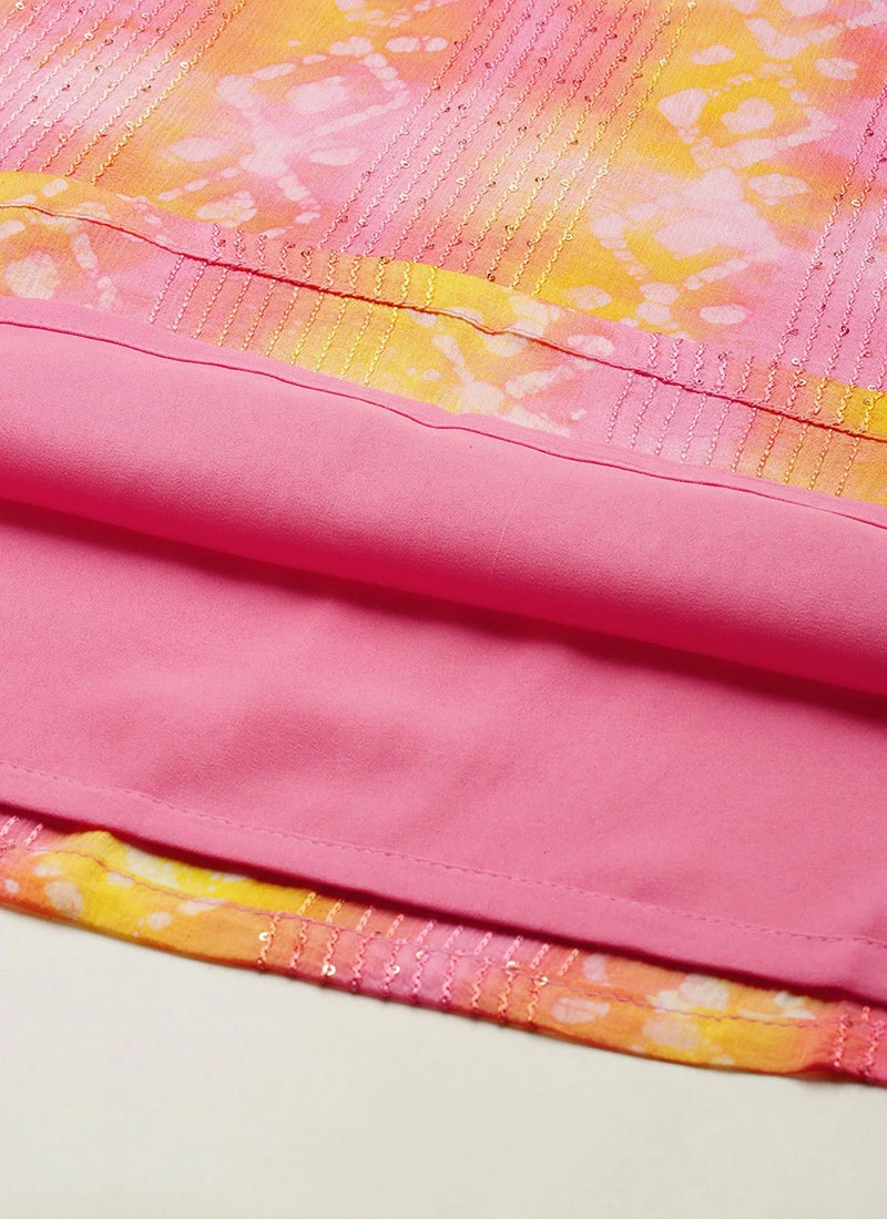 Mustard N Multicolored Embroidered Kurta Set After Six Wear 7 Mustard N Multicolored Embroidered Kurta Set After Six Wear - Image 7