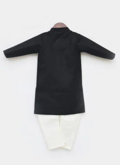 Navy Blue Cotton Soild Stitched Boys Kurta Pyjama 5 Navy Blue Cotton Soild Stitched Boys Kurta Pyjama -C Bazaar Shop Navy Blue Cotton Soild Stitched Boys Kurta Pyjama KDBDFK2194 b