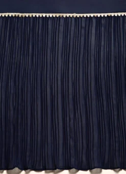 Navy Blue Georgette Pleated Ruffle Saree Festive Wear 13 Navy Blue Georgette Pleated Ruffle Saree Festive Wear -C Bazaar Shop Navy Blue Georgette Pleated Ruffle Saree SABS02301092 rrc2
